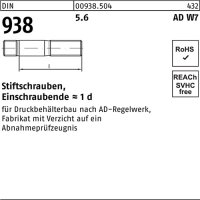 Stiftschraube DIN 938 M10x 35 5.6 100 St&uuml;ck
