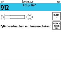 Zylinderschraube DIN 912 Innen-6kt M2,5x 5 A 2 (- 70) 100 St&uuml;ck