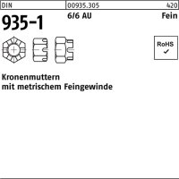 Kronenmutter DIN 935-1 M8x 1 6 100 St&uuml;ck