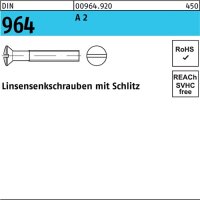 Linsensenkschraube DIN 964 Schlitz M4x 6 A 2 1000 St&uuml;ck