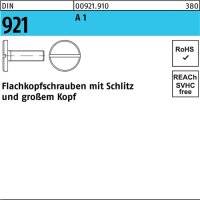 Flachkopfschraube DIN 921 Schlitz M8x 16 A 1 100 St&uuml;ck