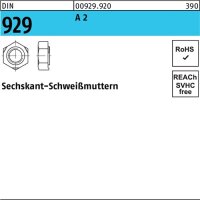 Sechskantanschwei&szlig;mutter DIN 929 M3 A 2 100 St&uuml;ck