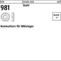 Nutmutter DIN 981 KM 0 M10x0,75 Stahl 10 St&uuml;ck
