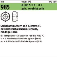 Sechskantmutter DIN 985 Klemmteil M10 8 (=M5 = 6/8 )...