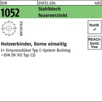 Holzverbinder DIN 1052 einseitig 48 M12 Stahlblech...