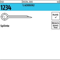 Splinte ISO 1234 8x 56 1.4300/A2 100 St&uuml;ck