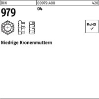 Kronenmutter DIN 979 niedrig M16 Automatenstahl 50...