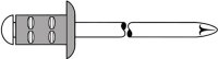 Blindniet PolyGrip&reg; Nietschaft dxl 3,2x8,0mm Alu/Stahl 100 St.GESIPA