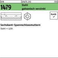 Sechskantspannschlossmutter DIN 1479 &Uuml;Z M10 SW 17 Stahl galv.verz. 10St.