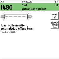 Spannschlossmutter DIN 1480 offen SP M24/255 Stahl...