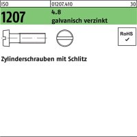 Zylinderschraube ISO 1207 Schlitz M2x 16 4.8 galv.verz. 200 St&uuml;ck