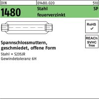 Spannschlossmutter DIN 1480 offen SP M12/125 Stahl...