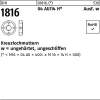 Kreuzlochmutter DIN 1816 M18x 1,5 Automatenstahl/14 H 10...