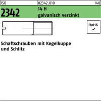 Schaftschraube ISO 2342 Kegelkuppe/Schlitz M3x12 14 H...
