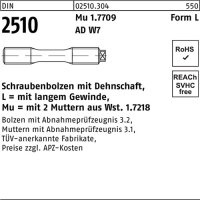Schraubenbolzen DIN 2510 Dehnschaft/2Muttern LM 12x 70 Mu...