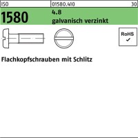 Flachkopfschraube ISO 1580 Schlitz M5x 40 4.8 galv.verz....