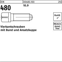 Vierkantschraube DIN 480 Bund/Ansatzkuppe M16x 50 10.9 10 St&uuml;ck