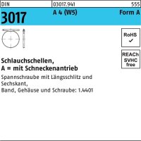 Schlauchschelle DIN 3017 W5 Schneckenantrieb 80-100/12 C7...