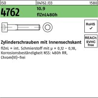 Zylinderschraube ISO 4762 Innen-6kt M8x70 10.9 zinklamellenb. 200St.