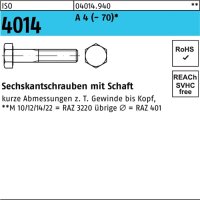 Sechskantschraube ISO 4014 Schaft M6x 140 A 4 (- 70) 1...