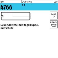 Gewindestift ISO 4766 Kegelkuppe/Schlitz M3x 4 A 1 50...