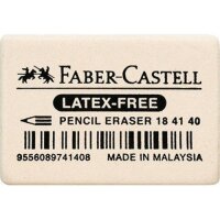 Faber-Castell Radierer 184140 Kautschuk wei&szlig;