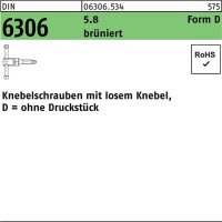Knebelschraube DIN 6306 losen Knebel DM 10x 50 5.8...