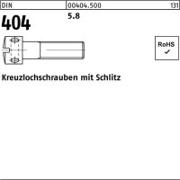 Kreuzlochschraube DIN 404 Schlitz M4x 6 5.8 100 St&uuml;ck