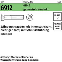 Zylinderschraube DIN 6912 Innen-6kt M10x20 010.9 galv.verz. 200St.