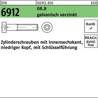 Zylinderschraube DIN 6912 Innen-6kt M10x20 8.8 galv.verz. 200St.
