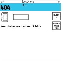 Kreuzlochschraube DIN 404 Schlitz M4x 10 A 1 100 St&uuml;ck