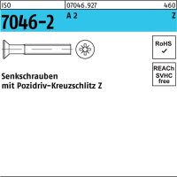 Senkschraube ISO 7046-2 PZ M6x 16-Z A 2 200 St&uuml;ck
