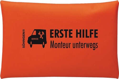 Erste Hilfe Tasche Monteur unterwegs B210xH140ca.mm orange S&Ouml;HNGEN