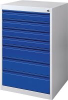 Schubladenschrank BK 600 H1000xB600xT600mm grau/blau 7 Schubl.Einfachauszug