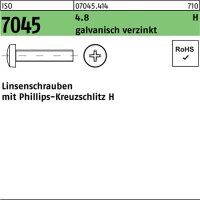 Flachkopfschraube ISO 7045 PH M3x3-H 4.8 galv.verz. 2000St.