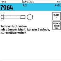 D&uuml;nnschaftschraube DIN 7964 Schaft M8x 20/10 A 2 100...