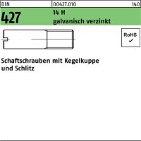 Schaftschraube DIN 427/ISO 2342 Kegelkuppe/Schlitz M8x35 14 H galv.verz. 100St.