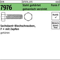 Blechschraube DIN 7976 Sechskant/Zapfen 4,2x9,5 -F Stahl...