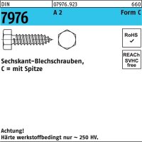 Blechschraube DIN 7976 Sechskant/Spitze C 2,9x 9,5 A 2 1000 St&uuml;ck