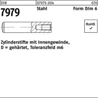 Zylinderstift DIN 7979 Innengewinde D 4x 14 Stahl geh&auml;rtet Toleranz m6 100St.
