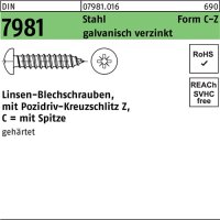 Blechschraube DIN 7981 LIKO PZ 2,2x 22 -C-Z Stahl...