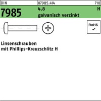 Linsenschraube DIN 7985 PH M3x3-H 4.8 galv.verz. 2000St.