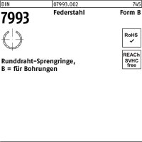 Runddrahtsprengring DIN 7993 f.Wellen B 7 Federstahl 500...