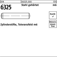Zylinderstift DIN 6325 1 m6x 6 Stahl geh&auml;rtet Toleranz m6 1000 St&uuml;ck