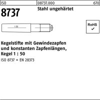 Kegelstift ISO 8737 Gewindezapfen 8x 50 Stahl...