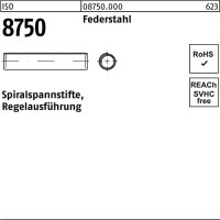 Spiralspannstift ISO 8750 8x 20 Federstahl Regelausf. 500...