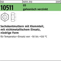 Sechskantmutter ISO 10511 Klemmteil M16 5 galv.verz. 100...