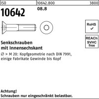 Senkschraube ISO 10642 Innen-6kt M24x 90 8.8 1 St&uuml;ck