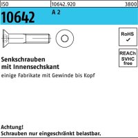 Senkschraube ISO 10642 Innen-6kt M3x 6 A 2 100 St&uuml;ck