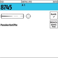 Passkerbstift ISO 8745 8x 45 A 1 100 St&uuml;ck
